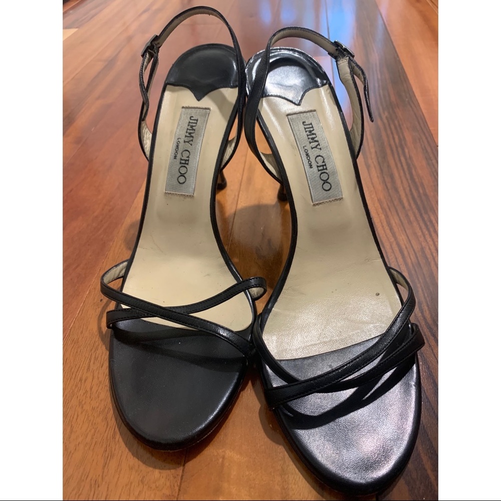 Vintage Jimmy Choo Black leather heel size 40/9